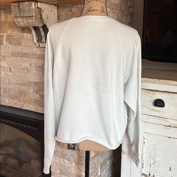 Zutter white cropped horse rearing graphic sweatshirt saguaro long sleeve - Picture 10 of 16